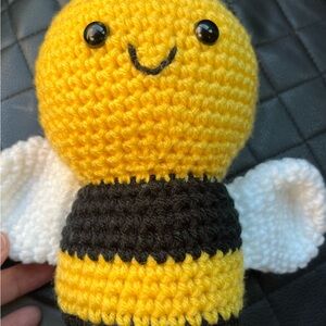 Handmade Yellow and Black Crochet Bee Toy